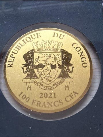 Congo. 100 Francs Fascination Gold - Inca Gold - 1/200 oz