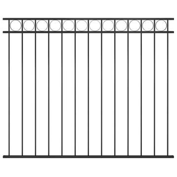 vidaXL Schuttingpaneel ASSEN staal 163x150 cm zwart, Verzenden, Nieuw