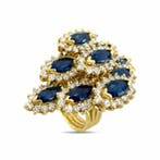 Bague - 18 carats Bague cocktail exclusive en or jaune 18K, Bijoux, Sacs & Beauté