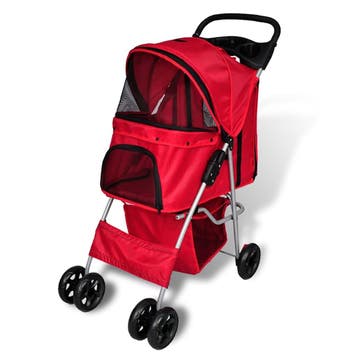 vidaXL Wandelwagen voor hond rood, Dieren en Toebehoren, Verzenden, Nieuw