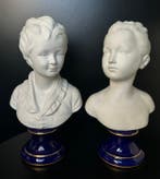 Tharaud Limoges - Beeldje - Pair of busts depicts Louise and, Antiek en Kunst
