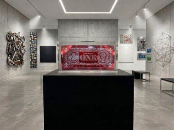 Karl Lagasse - NEW Sculpture *One dollar Red Inclusion*