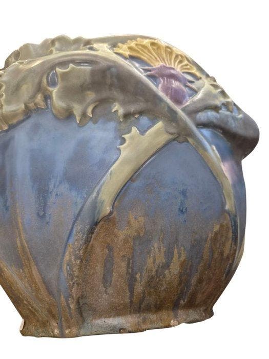 Amphora Riessner - Jardinière - Céramique, Émail -, Antiquités & Art, Antiquités | Verre & Cristal