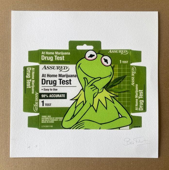 Ben Frost (1975) - Weed Tests - Kermit, Antiquités & Art, Art | Objets design