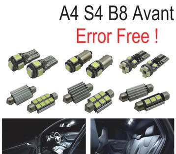 Kit 18 Ampoules Led Intérieur Pour Audi A4 S4 B8 Avant 09-15, Verzenden