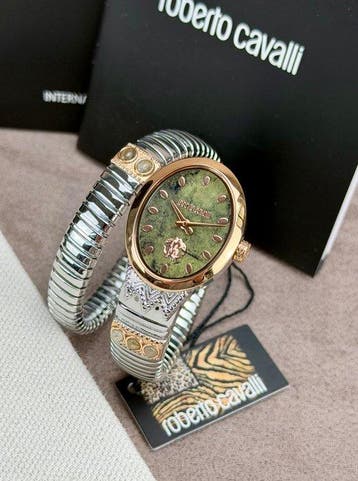 Roberto Cavalli - Serpente Ornato Green Dial - Zonder, Nieuw