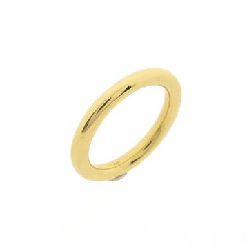Gouden aanschuifring, Handtassen en Accessoires, Ringen, Gebruikt, Ophalen of Verzenden, 17 tot 18, Dame