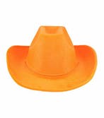 Cowboyhoed - Western Hoed - Velvet - One Size - Oranje
