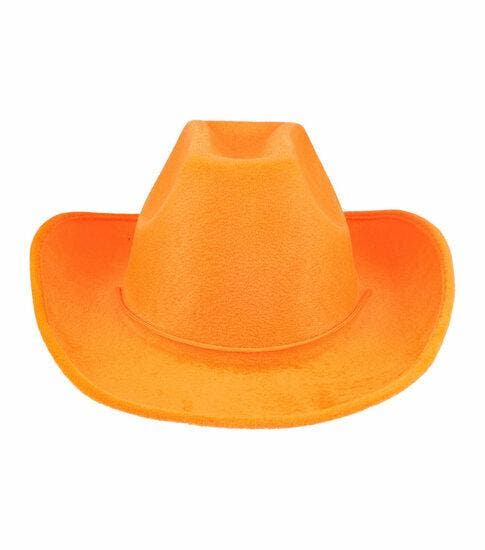 Cowboyhoed - Western Hoed - Velvet - One Size - Oranje, Vêtements | Femmes, Chapeaux & Casquettes
