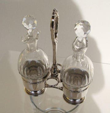 Olier & Caron - Antique French 950 silver cruet set - Paris, Antiquités & Art