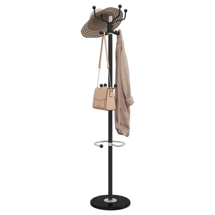 vidaXL Kapstok met parapluhouder 180 cm gepoedercoat ijzer, Huis en Inrichting, Woonaccessoires | Kapstokken, Nieuw, Verzenden