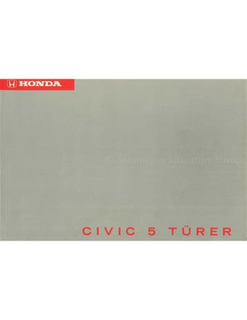 1994 HONDA CIVIC 5-DEURS INSTRUCTIEBOEKJE DUITS