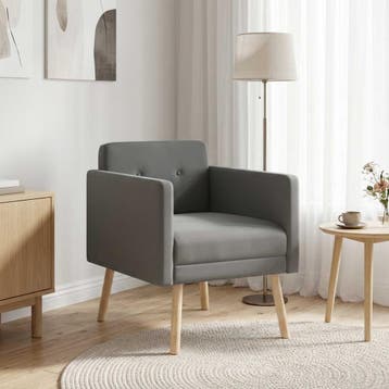 vidaXL Accentstoel Donkergrijs fluweel, Huis en Inrichting, Verzenden, Nieuw