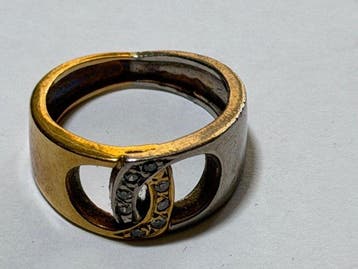 Bague - 18 carats Or jaune, Or blanc - Diamant, Nieuw