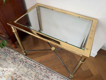 Tafel - Glas - Hollywood Regency style, Huis en Inrichting, Nieuw
