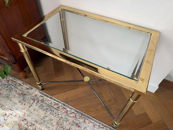 Tafel - Glas - Hollywood Regency style, Huis en Inrichting, Overige Huis en Inrichting