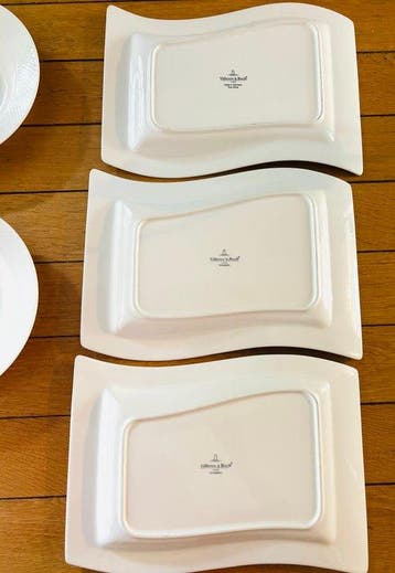 Villeroy & Boch - Plat de service (6) - New wave -Easy White, Antiquités & Art