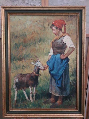 Giovanni Parlato (1957) - Contadina con capra