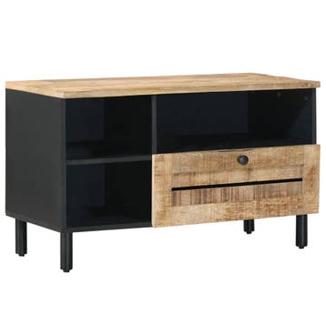 vidaXL Opbergkasten Bruin en zwart 80 x 33,5 x 46 cm, Huis en Inrichting, Verzenden, Nieuw