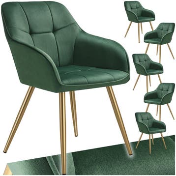 Eetkamerstoel Marilyn, fluweellook, gecapitonneerd, Huis en Inrichting, Stoelen, Verzenden, Nieuw