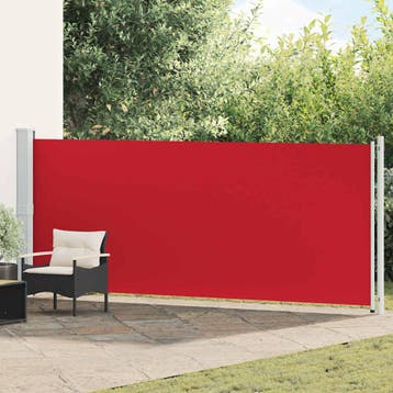 vidaXL Tuinscherm uittrekbaar 600x160 cm rood, Verzenden, Nieuw
