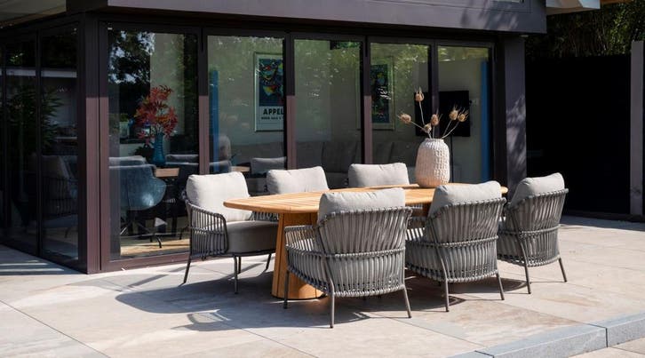 4 Seasons Outdoor Capalbio low dining tuinset terre met, Jardin & Terrasse, Ensembles de jardin