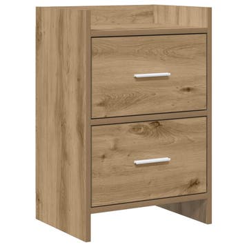 vidaXL Nachttafels Artisanaal eiken 40 x 30 x 60 cm Bewerkt, Verzenden