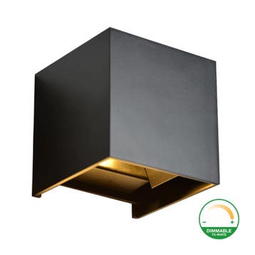 LED CUBE 2X3W DIM TO WARM ZWART, Verzenden, Nieuw, Trendy verlichting