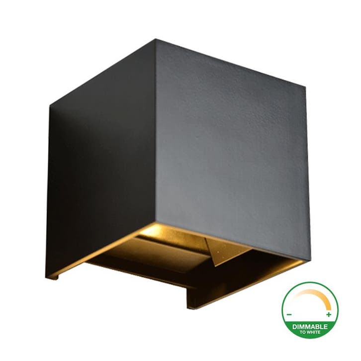 LED CUBE 2X3W DIM TO WARM ZWART, Huis en Inrichting, Lampen | Plafondlampen, Nieuw, Verzenden