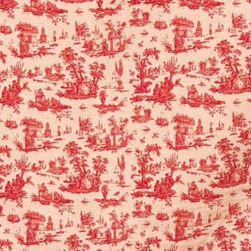 BA073 - Toile de Jouy Gobelin Rosso – Zware stof voor