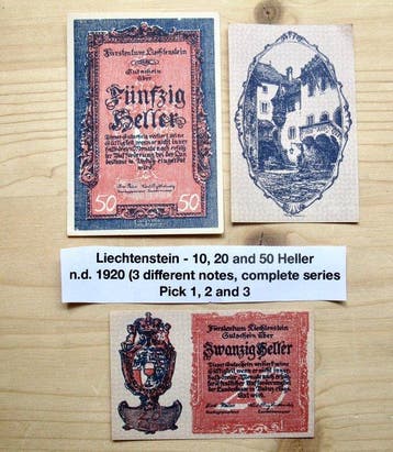 Liechtenstein, Oostenrijk. - 210 different Notgeld banknotes