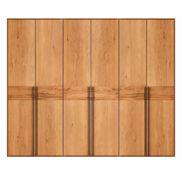 Forestales Boston Massief Eikenhout Kledingkast - 200cm 4-De, Huis en Inrichting, Kasten | Kleerkasten
