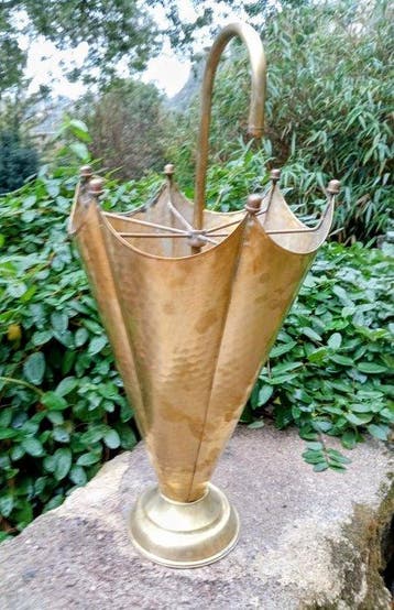 Paraplustandaard/rek - Verguld messing - 60s