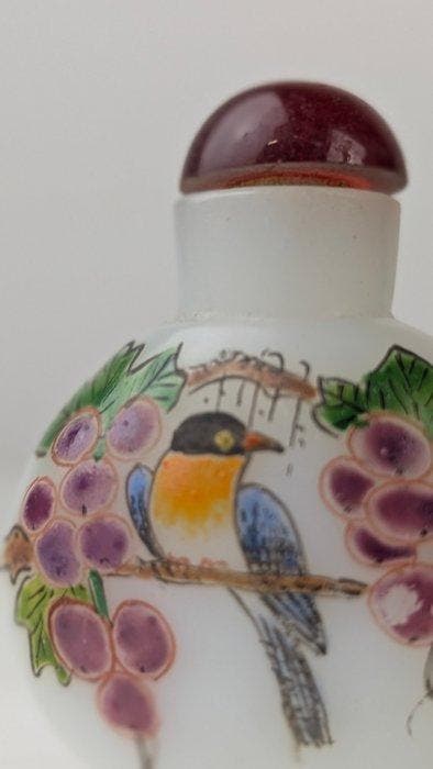 Parfumfles - Wit glas - handgemaakt, Antiek en Kunst, Antiek | Overige Antiek