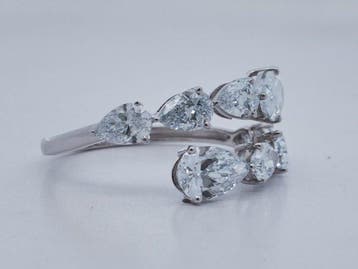 Zonder minimumprijs - Ring - 14 karaat Witgoud - 2.30ct. tw., Nieuw
