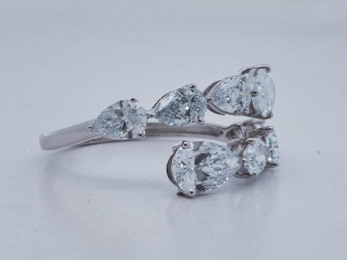 Zonder minimumprijs - Ring - 14 karaat Witgoud - 2.30ct. tw., Bijoux, Sacs & Beauté, Bagues