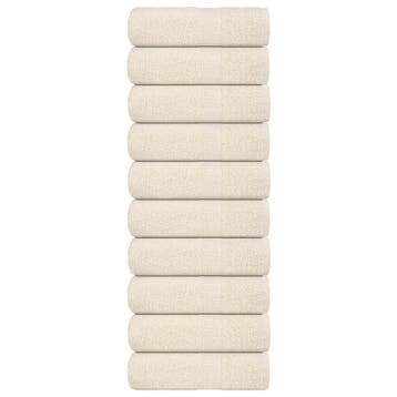 vidaXL Gastendoekjes FROGN 10 st 30x50 cm 360 g/m² crème, Verzenden, Nieuw
