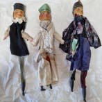 Folk art - Jouet - Collection of carved hand-painted puppet