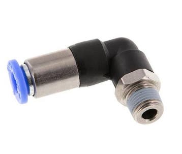 Raccord à Enfoncer 6mm & R1/8 Mâle Coude Autobloquant en, Verzenden