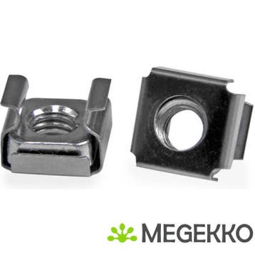 StarTech.com 50 Stuks M6 Plaatmoeren voor Serverrack, Verzenden, Nieuw