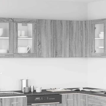 vidaXL Bovenkast Lyon 60x31x60 cm grijs sonoma eiken, Huis en Inrichting, Verzenden, Nieuw