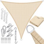 Schaduwdoek - Zonnezeil - Driehoek - 5x7x7 m - Creme - KESSE, Verzenden, Nieuw