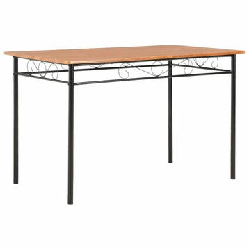 vidaXL Eettafel 120x70x75 cm MDF bruin, Huis en Inrichting, Verzenden, Nieuw