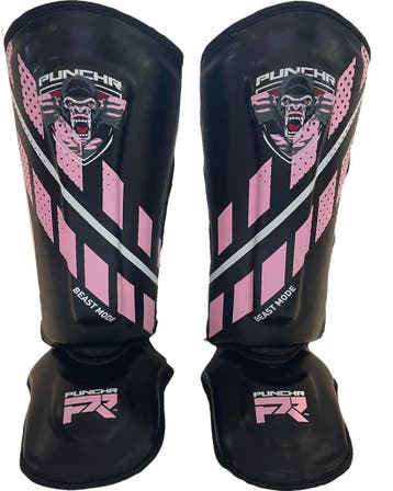 PunchR™ Kids Beast Mode Scheenbeschermers Zwart Roze, Verzenden, Nieuw, Overige