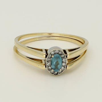 Bague - 14 carats Or jaune Diamant (Naturelle) -, Nieuw