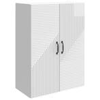 vidaXL Wandkast Hoogglans Wit 66 x 34,5 x 90 cm Bewerkt hout, Verzenden, Nieuw