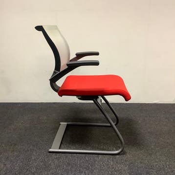 Ahrend 240 Vergaderstoel met kunststof rug, antraciet - rood, Maison & Meubles, Chaises
