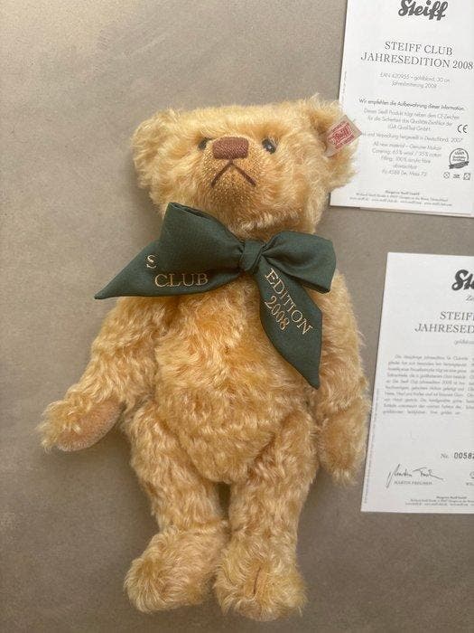 Steiff - Teddybeer STEIFF CLUB JAHRESEDITION 2008 -, Antiek en Kunst, Antiek | Speelgoed