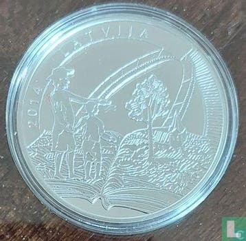Letland 5 euro 2014 (PROOF) 300th anniversary of the bir..., Postzegels en Munten, Munten | Europa | Euromunten, Verzenden, Overige landen
