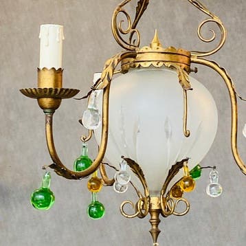 Plafondlamp - Opaline glas